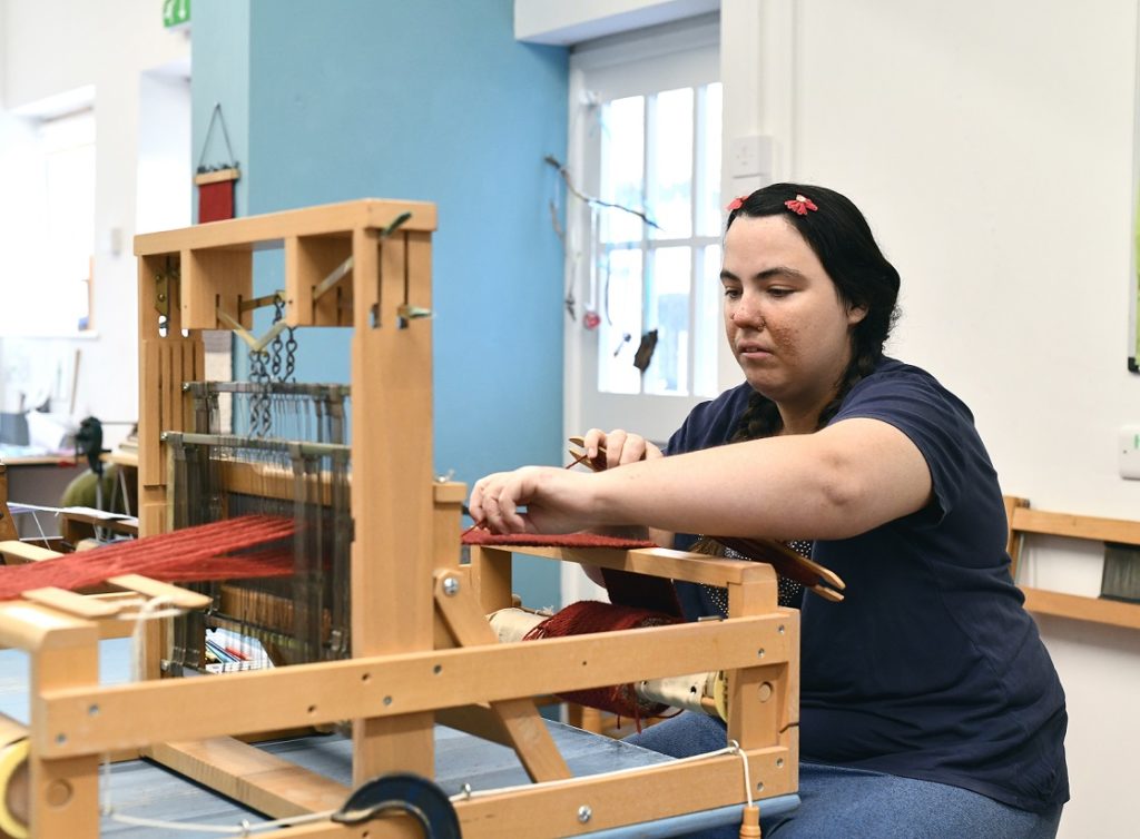 Weaving at Minstead Lodge